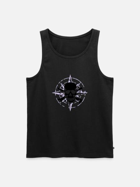 windrose_skull_02_a_2c - Débardeur bio Premium Homme - noir