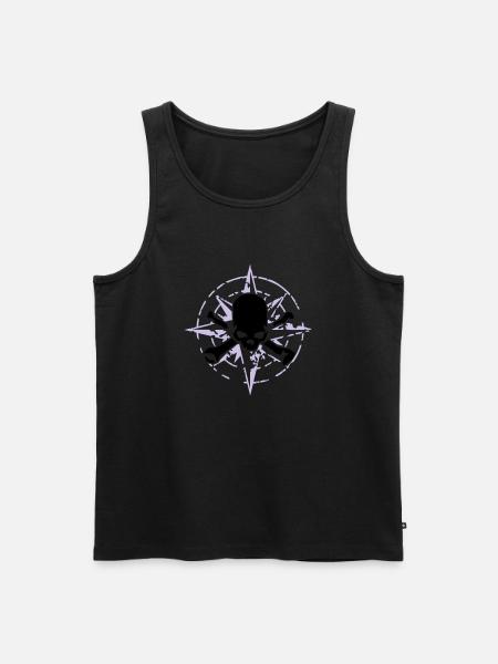 windrose_skull_02_b_2c - Débardeur bio Premium Homme - noir