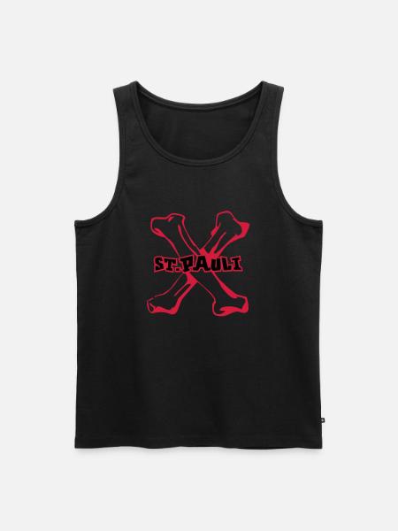 st pauli hamburg - Männer Premium Bio Tank Top - Schwarz