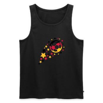 fußball design - Männer Premium Bio Tank Top - Schwarz - Vorne - AI Model Male 178 light (178cm)