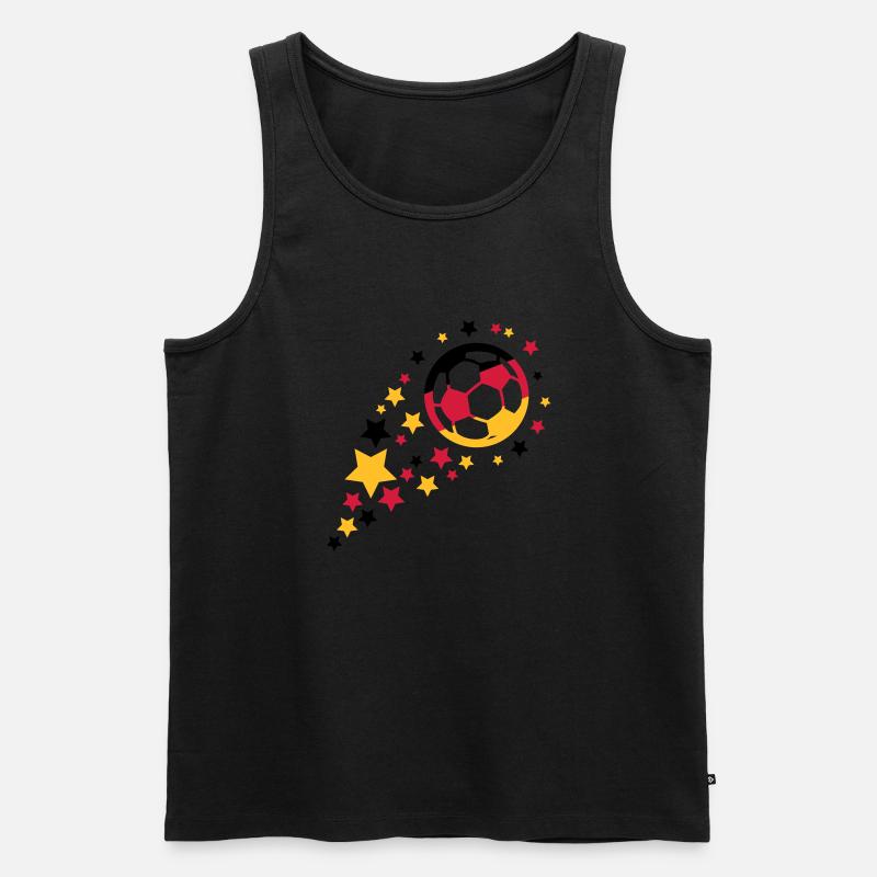fußball design - Männer Premium Bio Tank Top - Schwarz