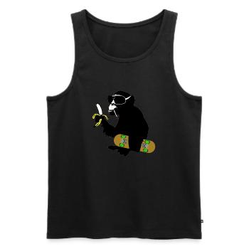 skateboard monkey - Männer Premium Bio Tank Top - Schwarz - Vorne - AI Model Male 178 light (178cm)