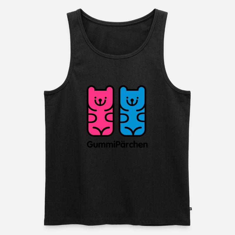 GummiPärchen - Männer Premium Bio Tank Top - Schwarz