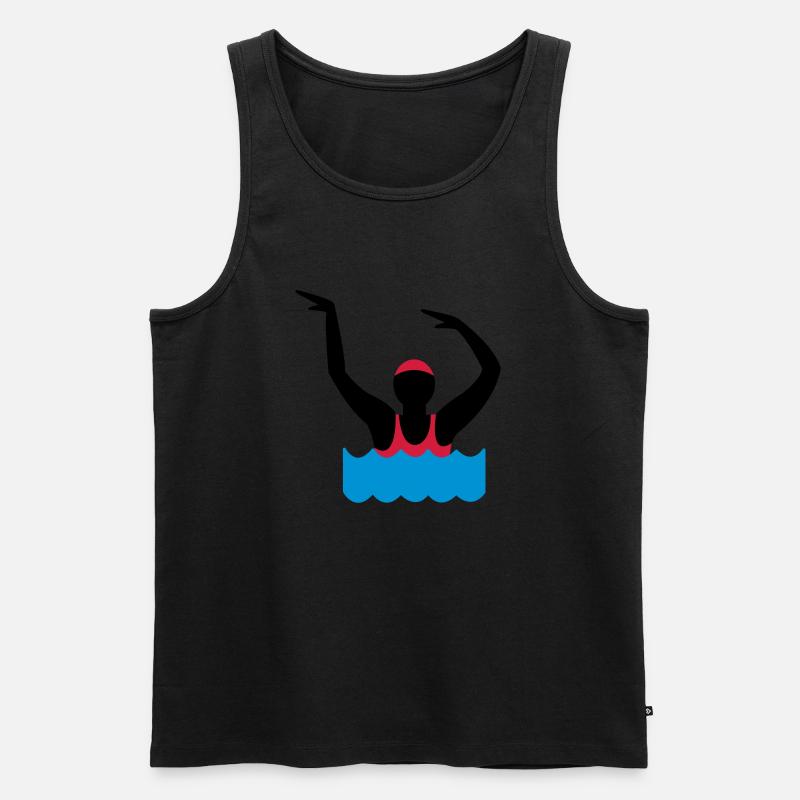 Wassergymnastik - Männer Premium Bio Tank Top - Schwarz