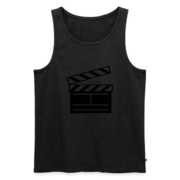 action__f1 - Débardeur bio Premium Homme - noir - Devant - Michal (187cm)