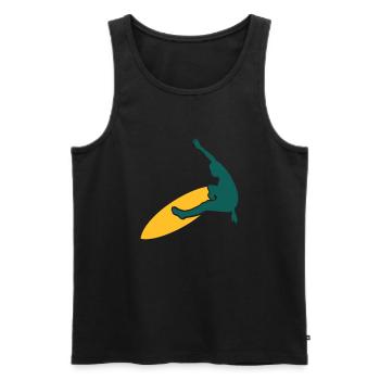 surfer - Männer Premium Bio Tank Top - Schwarz - Vorne - Michal (187cm)
