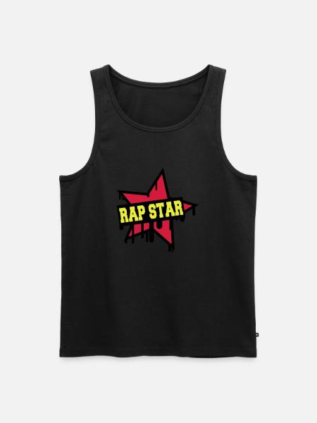 Rap Star - Men's Premium Organic Tank Top - black