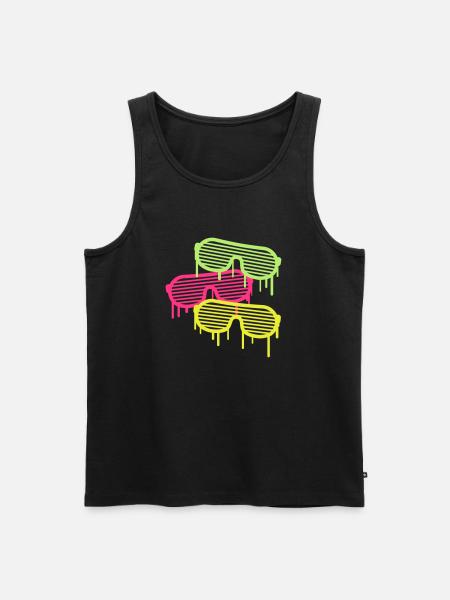 Graffiti Party Glasses - Men's Premium Organic Tank Top - black