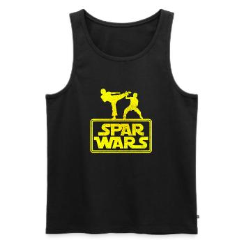 Spar Wars - motif de combat drôle de boxeur - Débardeur bio Premium Homme - noir - Devant - AI Model Male 178 light (178cm)
