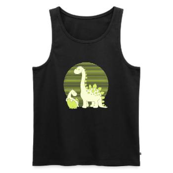 Dinosaur Mom with Hatching Egg - Männer Premium Bio Tank Top - Schwarz - Vorne - AI Model Male 178 light (178cm)