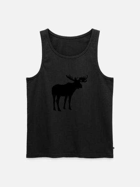 Moose - Men's Premium Organic Tank Top - black