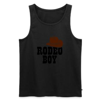 Rodeo - Männer Premium Bio Tank Top - Schwarz - Vorne - Michal (187cm)