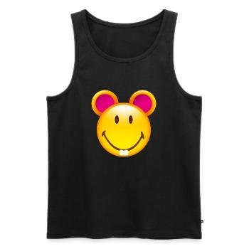 Smiley Mouse - Männer Premium Bio Tank Top - Schwarz - Vorne - Michal (187cm)