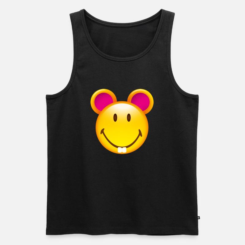 Smiley Mouse - Herre Premium økologisk tanktop - sort