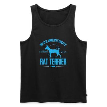 Dog Shirt-Rat Terrier NUW - Men's Premium Organic Tank Top - black - Front - Michal (187cm)