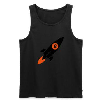 bitcoin to the moon - Men's Premium Organic Tank Top - black - Front - AI Model Male 178 light (178cm)