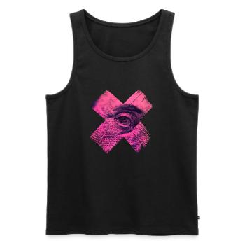 alles sehendes auge - Männer Premium Bio Tank Top - Schwarz - Vorne - Michal (187cm)