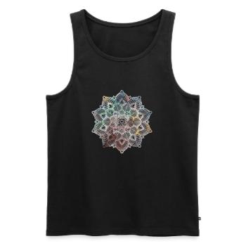 Mandala - Débardeur bio Premium Homme - noir - Devant - Michal (187cm)