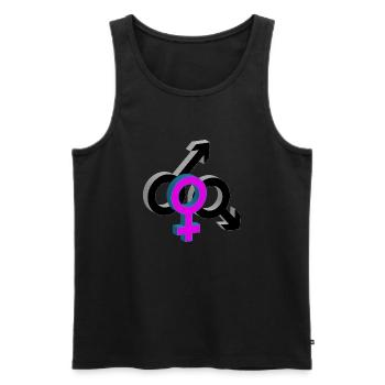 Wifesharing 3D Druck - Männer Premium Bio Tank Top - Schwarz - Vorne - AI Model Male 178 light (178cm)