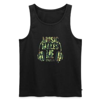 Discjockey Musik - Männer Premium Bio Tank Top - Schwarz - Vorne - Michal (187cm)