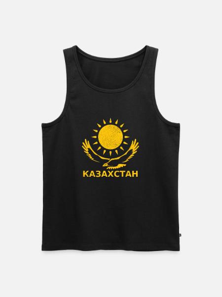 Kasachstan - Männer Premium Bio Tank Top - Schwarz