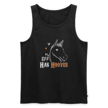BFF Pferd Freundin - Männer Premium Bio Tank Top - Schwarz - Vorne - AI Model Male 178 light (178cm)