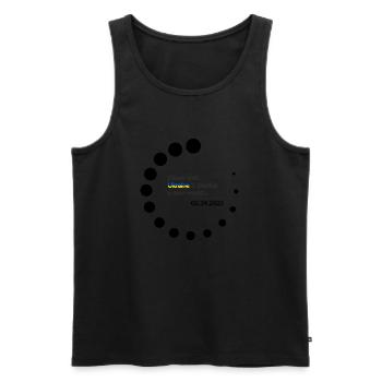 Print Loading english black - Men's Premium Organic Tank Top - black - Front - Michal (187cm)