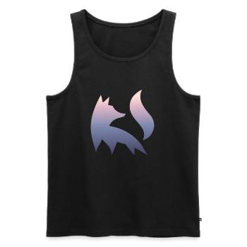Fox Silhouette Forêt Nature Animal Renard Roux Forêt Animal - Débardeur bio Premium Homme - noir - Devant - AI Model Male 178 light (178cm)