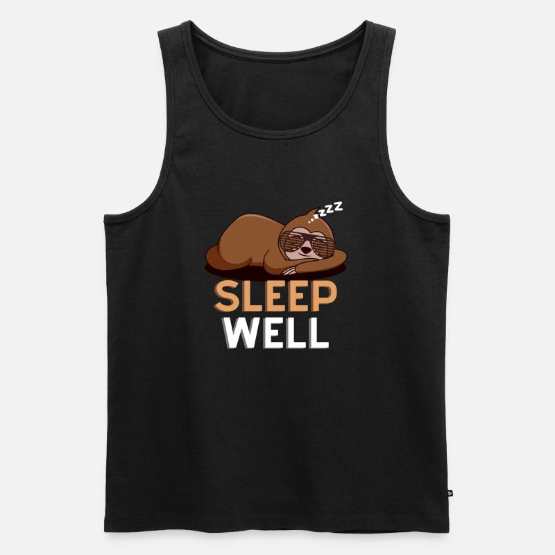 Sleep Well - Männer Premium Bio Tank Top - Schwarz