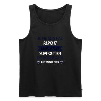 JE SUIS SUPPORTER DE BORDEAUX - Débardeur bio Premium Homme - noir - Devant - AI Model Male 178 light (178cm)