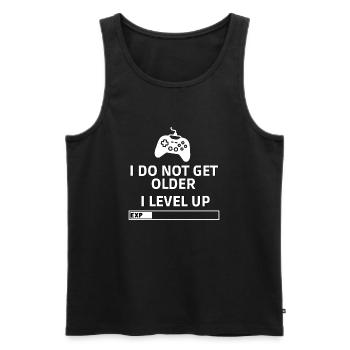 I dont grew up, I level Up! - Männer Premium Bio Tank Top - Schwarz - Vorne - Michal (187cm)