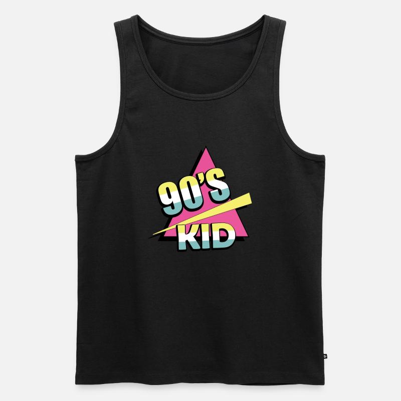 1990iger Sprüche 90s Geschenksidee - Männer Premium Bio Tank Top - Schwarz