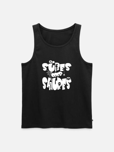 Halloween Süßes oder Saures - Männer Premium Bio Tank Top - Schwarz