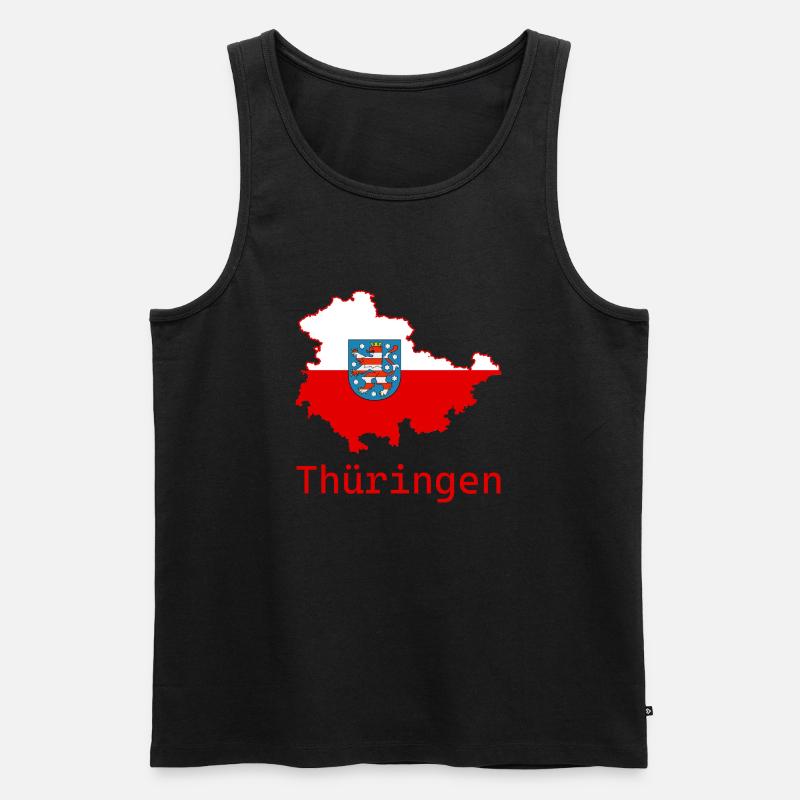Thüringen - Männer Premium Bio Tank Top - Schwarz