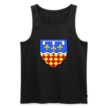 coat of arms of Charente flag coat of arms - Men's Premium Organic Tank Top - black - Front - AI Model Male 178 light (178cm)