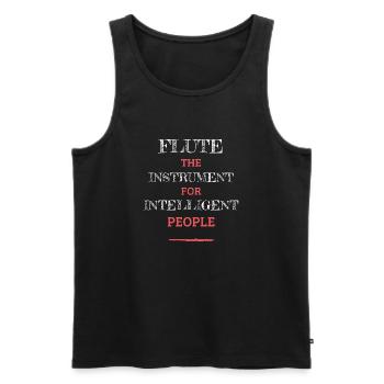 Flute Instrument For Intelligent People Light - Männer Premium Bio Tank Top - Schwarz - Vorne - Michal (187cm)