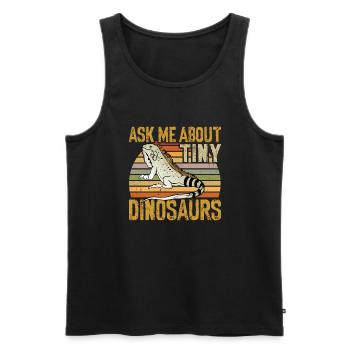 Leguan Eidechse Reptil Herpetologe - Männer Premium Bio Tank Top - Schwarz - Vorne - Michal (187cm)