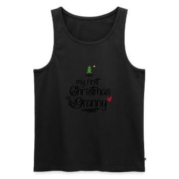 My first Christmas as Granny - Männer Premium Bio Tank Top - Schwarz - Vorne - AI Model Male 178 light (178cm)