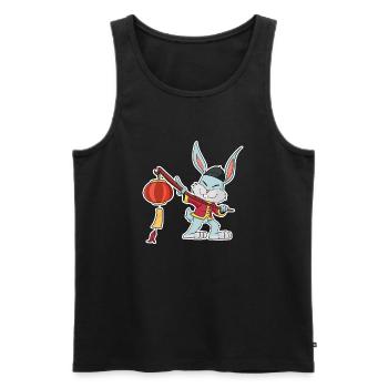 Happy Chinese New Year 2023 I Year Of The Rabbit - Men's Premium Organic Tank Top - black - Front - AI Model Male 178 light (178cm)