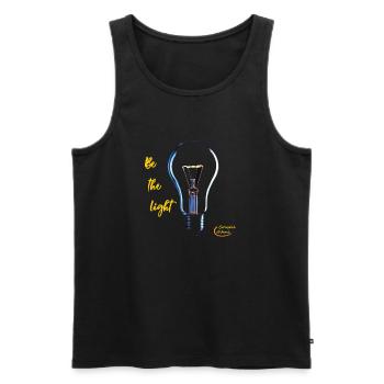 98 - Be the light - Débardeur bio Premium Homme - noir - Devant - Michal (187cm)