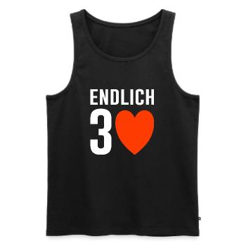 30. Geburtstag Geschnek dreißig - Männer Premium Bio Tank Top - Schwarz - Vorne - Michal (187cm)