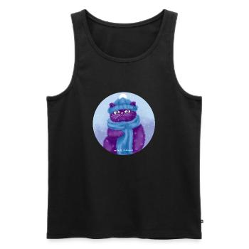 Bonnet de chat - Débardeur bio Premium Homme - noir - Devant - Michal (187cm)