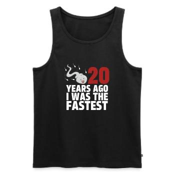 20 Years Ago I Was The Fastest - Men's Premium Organic Tank Top - black - Front - Michal (187cm)
