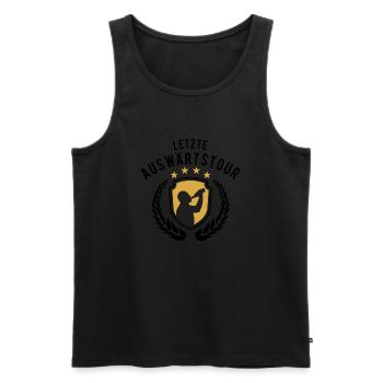 Junggesellenabschied - Letzte Auswärtstour - JGA - Männer Premium Bio Tank Top - Schwarz - Vorne - Michal (187cm)