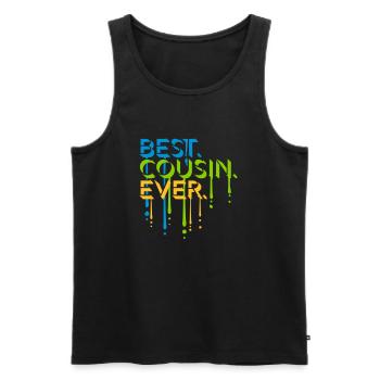best cousin ever quote - Men's Premium Organic Tank Top - black - Front - Michal (187cm)