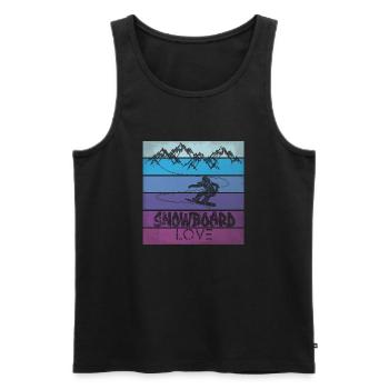 Snowboard Snowboarding Shirt Board Love Vintage - Männer Premium Bio Tank Top - Schwarz - Vorne - Michal (187cm)