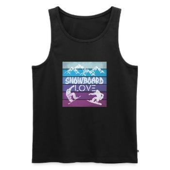 Snowboard Snowboarding Shirt Board Love vintage - Männer Premium Bio Tank Top - Schwarz - Vorne - Michal (187cm)