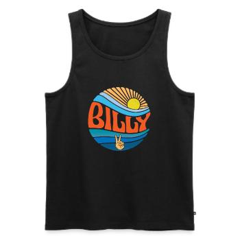 Billy Shirt Vintage Sunset Billy Groovy Tie Dye - Men's Premium Organic Tank Top - black - Front - AI Model Male 178 light (178cm)
