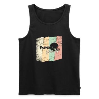 American Football Fan Shirt - Game Day Retro - Männer Premium Bio Tank Top - Schwarz - Vorne - AI Model Male 178 light (178cm)