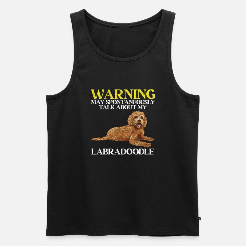 Labradoodle Hund - Männer Premium Bio Tank Top - Schwarz